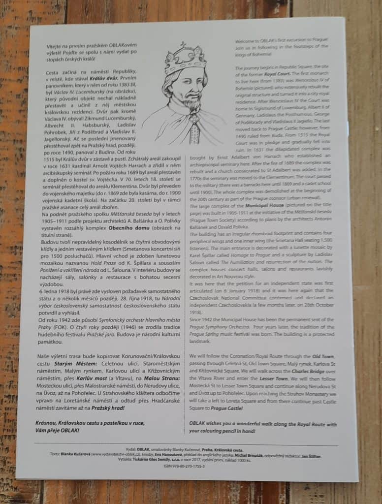 Kam s dětmi v Praze: Omalovánka o Praze: Královská cesta