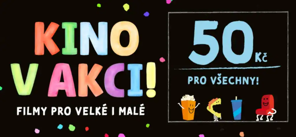 Slevy v Praze: Kino v akci za 50 Kč pro malé i velké.